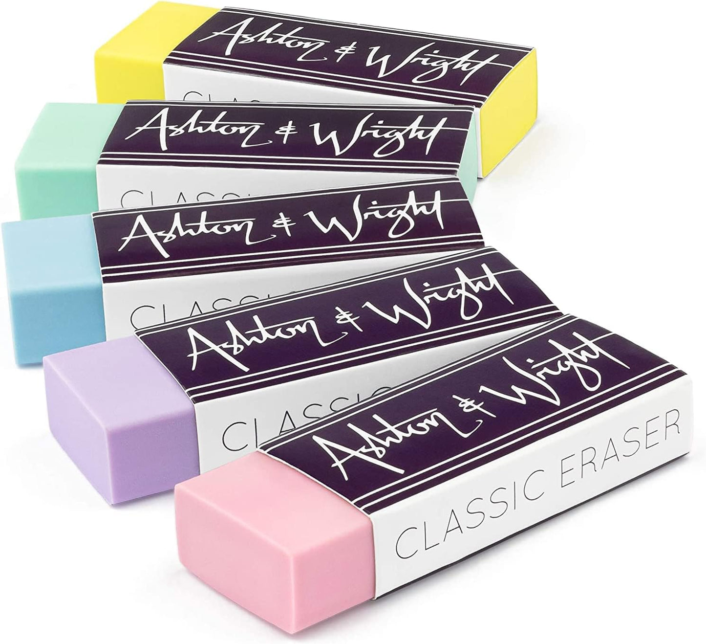 Pastel Stationery Set - Classic HB Pencils, 15cm Rulers, Erasers