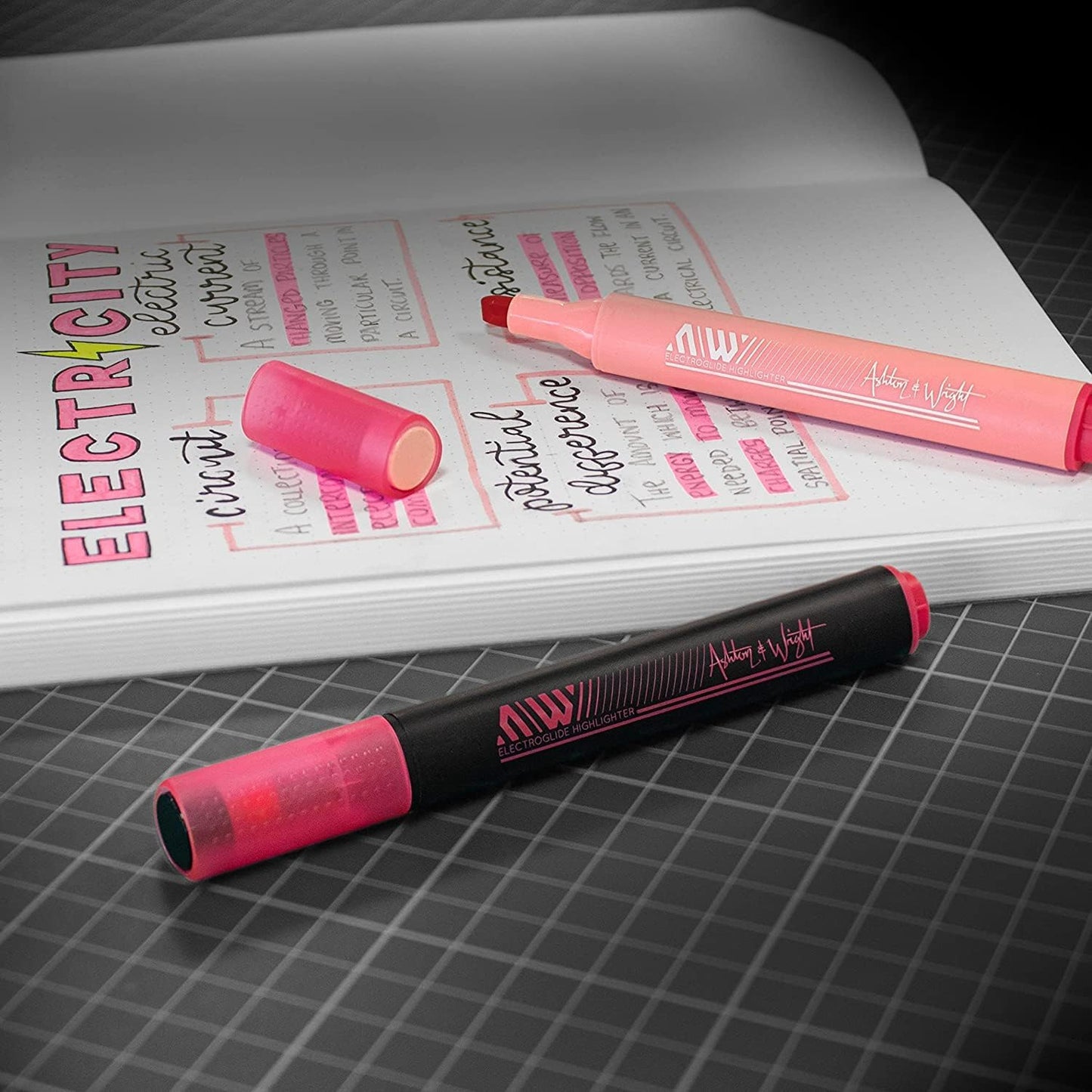 ElectroGlide Triangular Pastel Highlighter Markers - Pack of 6 Pens