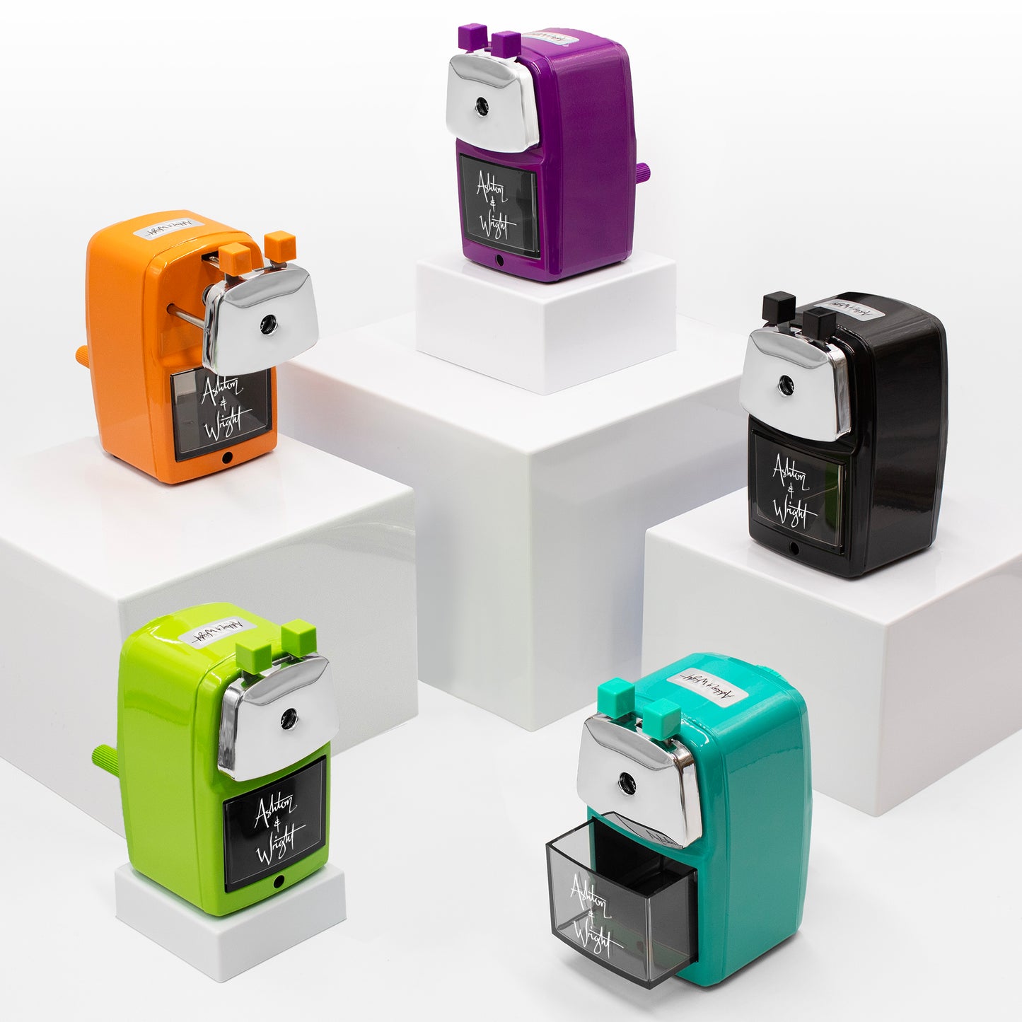 Mechanical Desktop Pencil Sharpeners - Available in 5 Colours