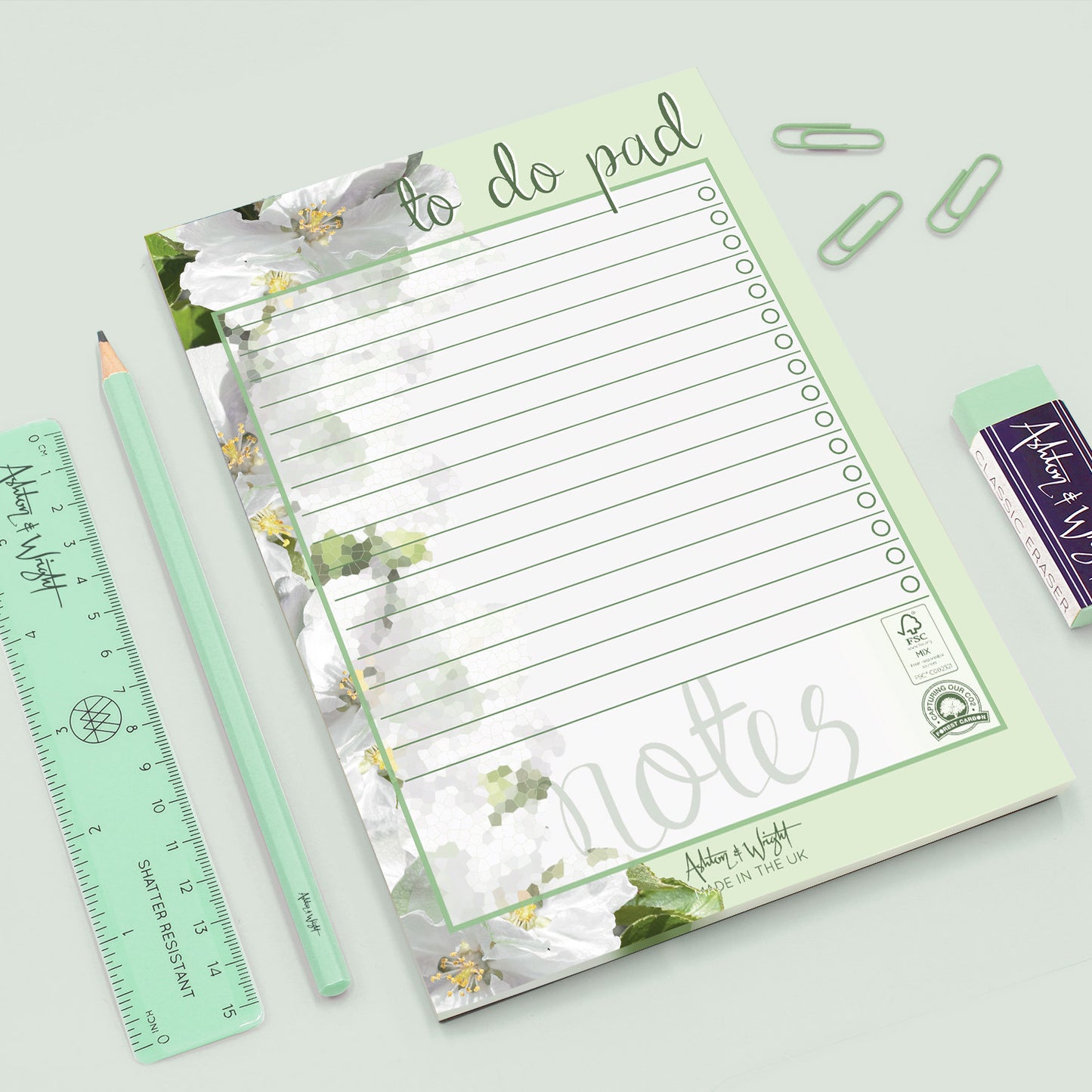 Daily to do Pad – A5 Apple Blossom Desk Planner Organiser