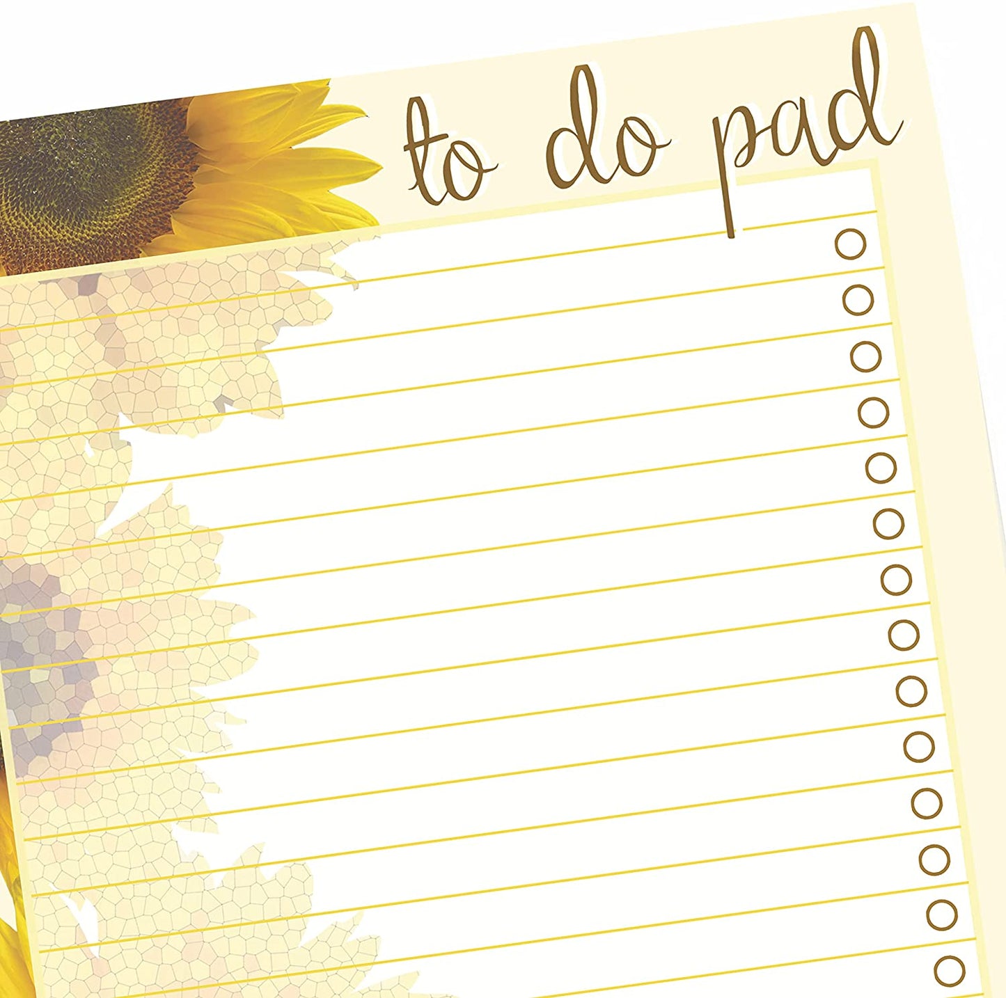 Daily to do Pad – A5 Sunflower Desk Planner Organiser