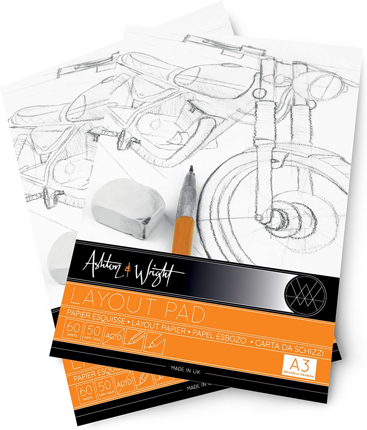 A3 Semi Transparent Layout Pad