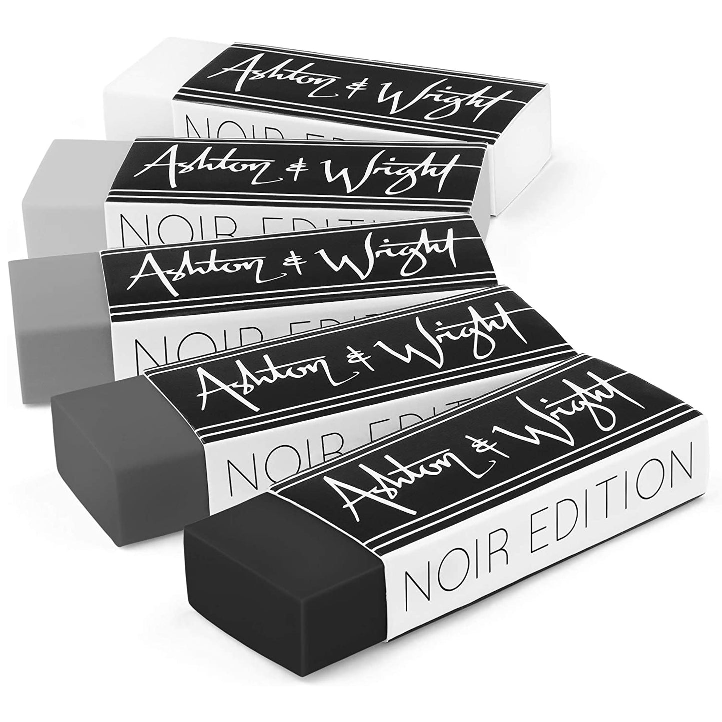 Classic Latex-Free Plastic Erasers - Grey Tones