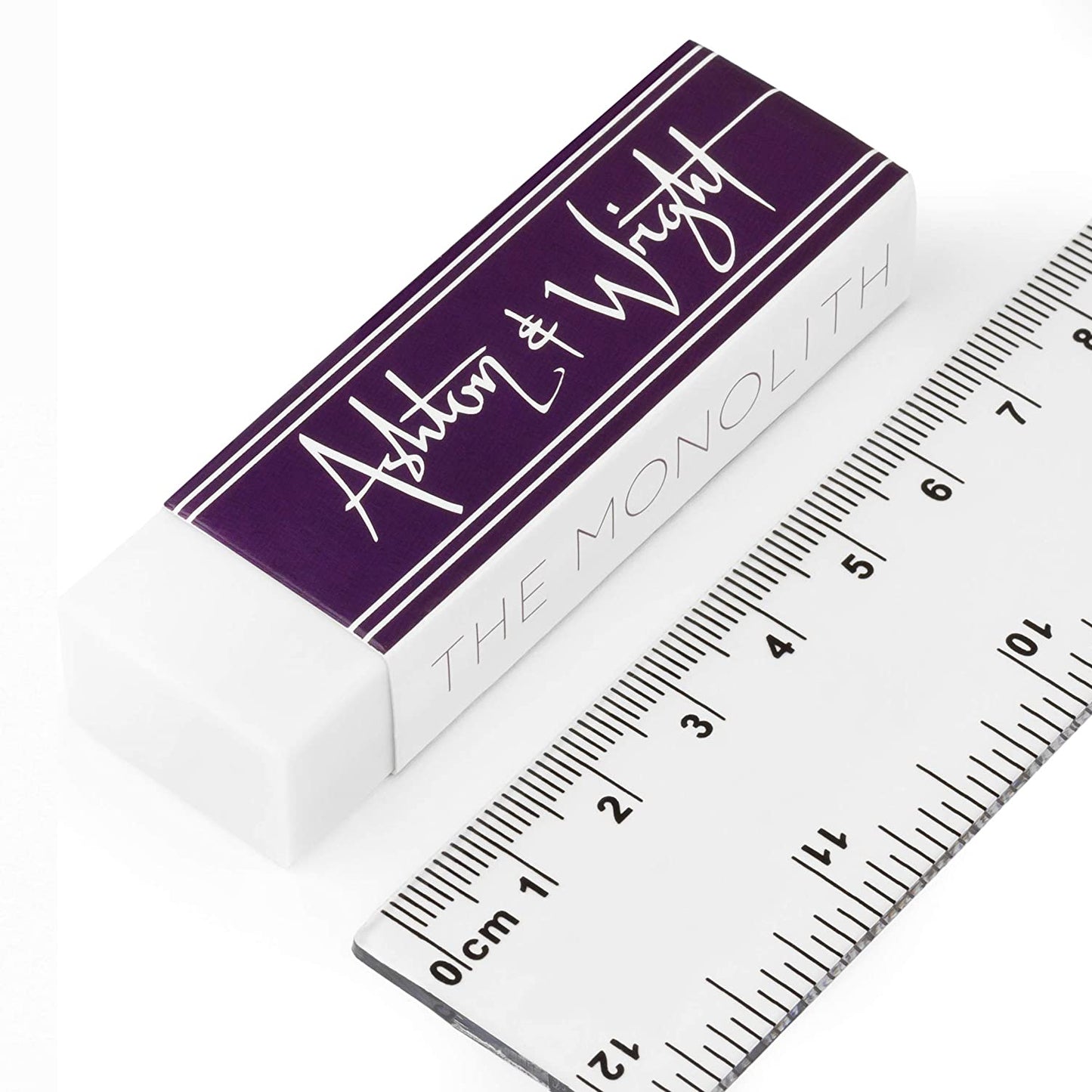 Classic Latex-Free Plastic Monolith Erasers - White