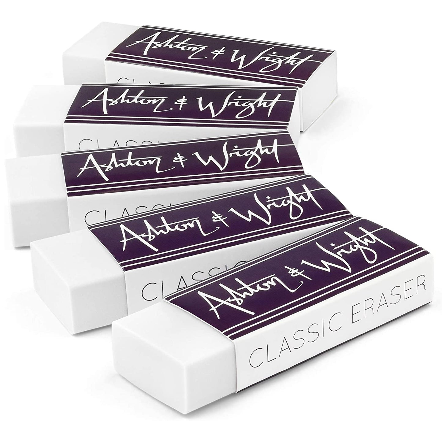 Classic Latex-Free Plastic Erasers - White