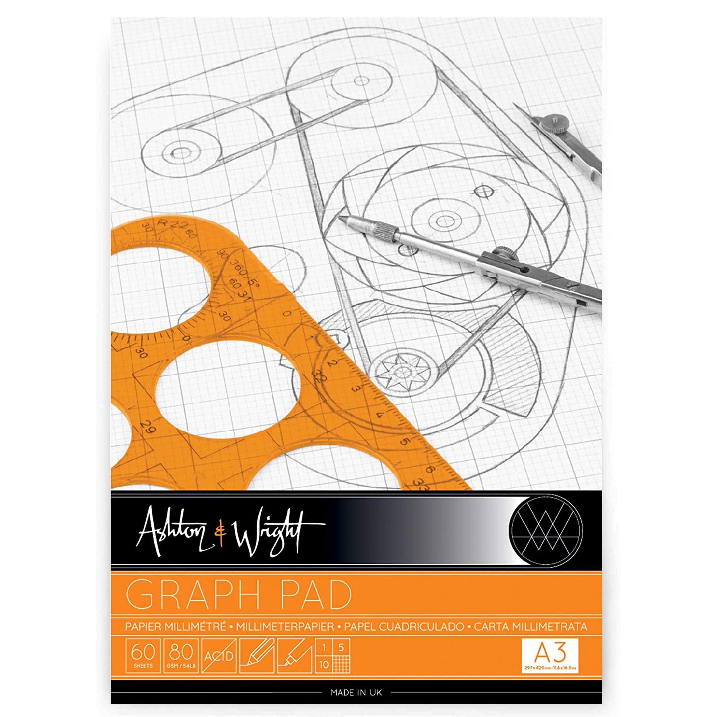 Graphpad Template A3 Grey-Grid Graph Pad – Ashton and Wright
