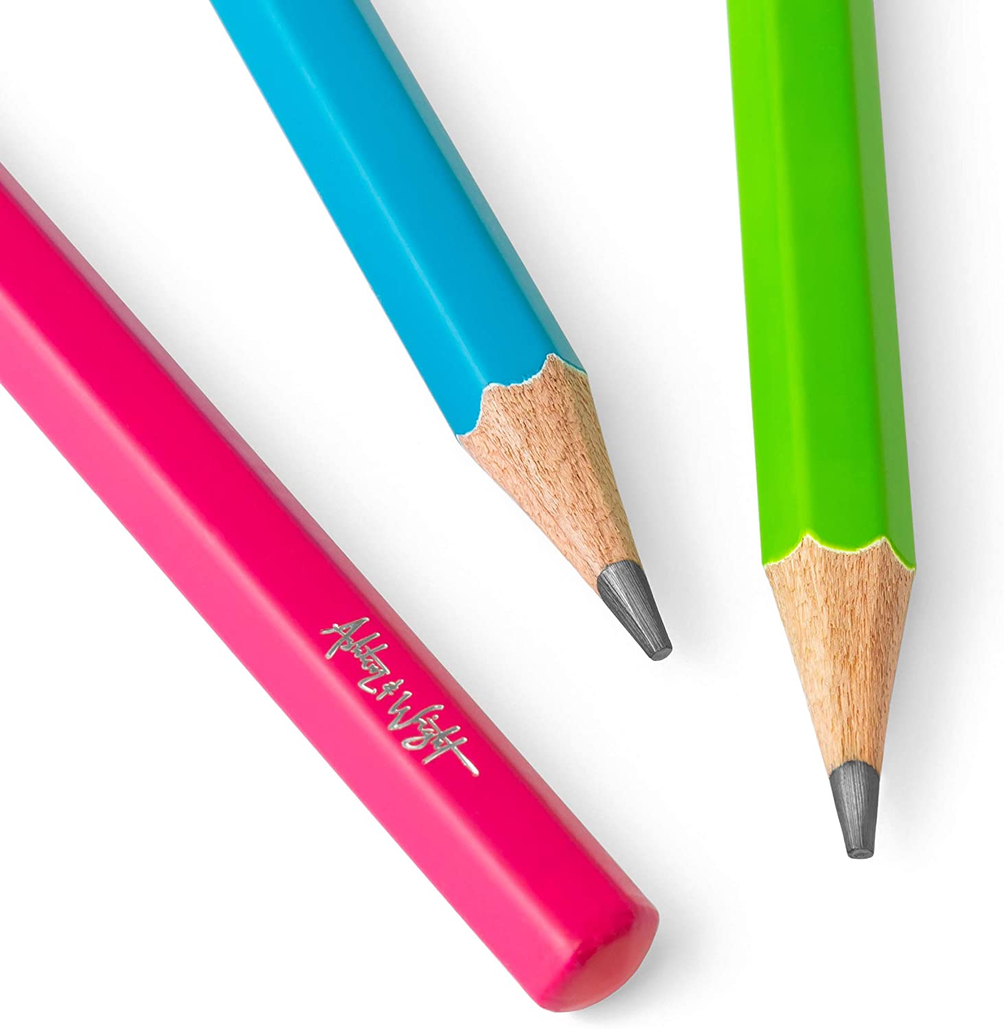 Classic HB Graphite Pencils - Neon Coloured Barrels - Pack of 10