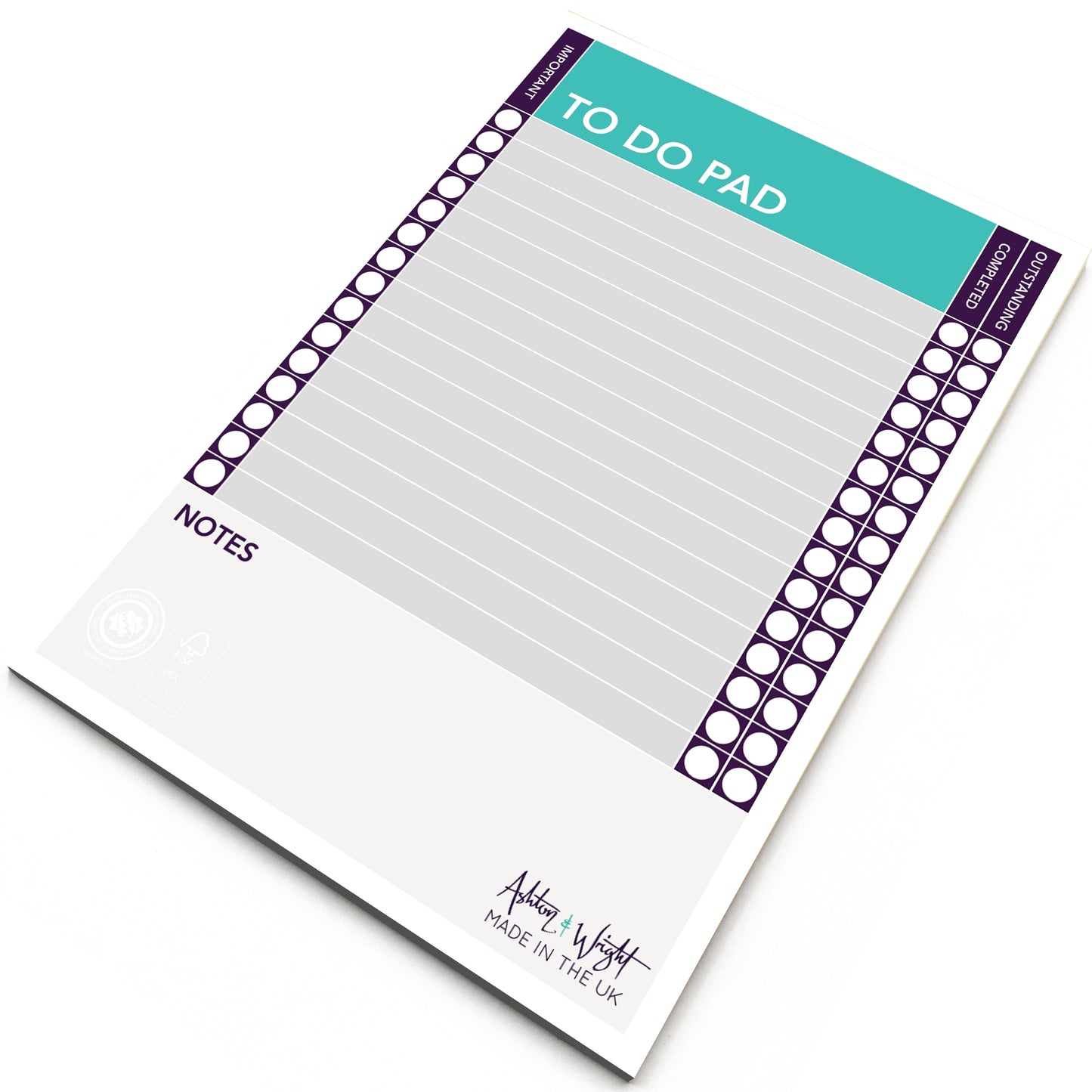 A5 To Do Pad - Green & Purple