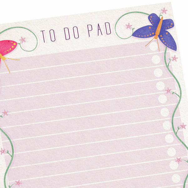 A5 To Do Pad - Butterfly Design