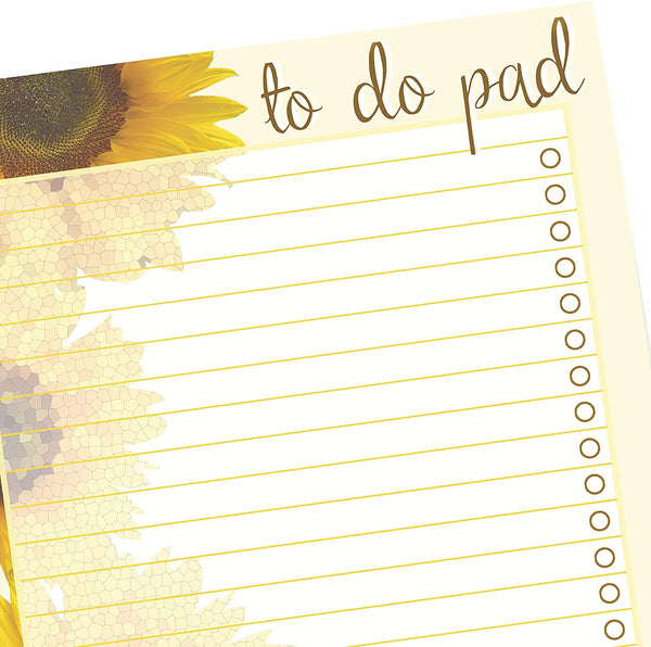 Daily to do Pad – A5 Sunflower Desk Planner Organiser