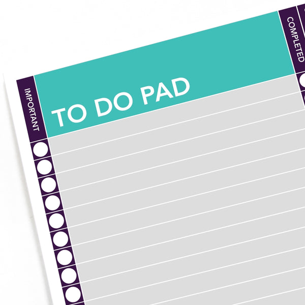 A5 To Do Pad - Green & Purple