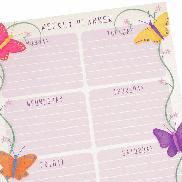 A4 Weekly Planner  - Butterfly Design