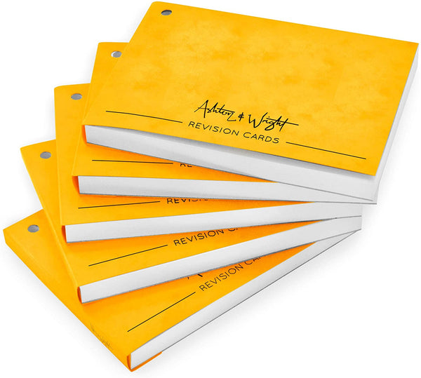 Revision Cards Book - Yellow Mottled Cover
