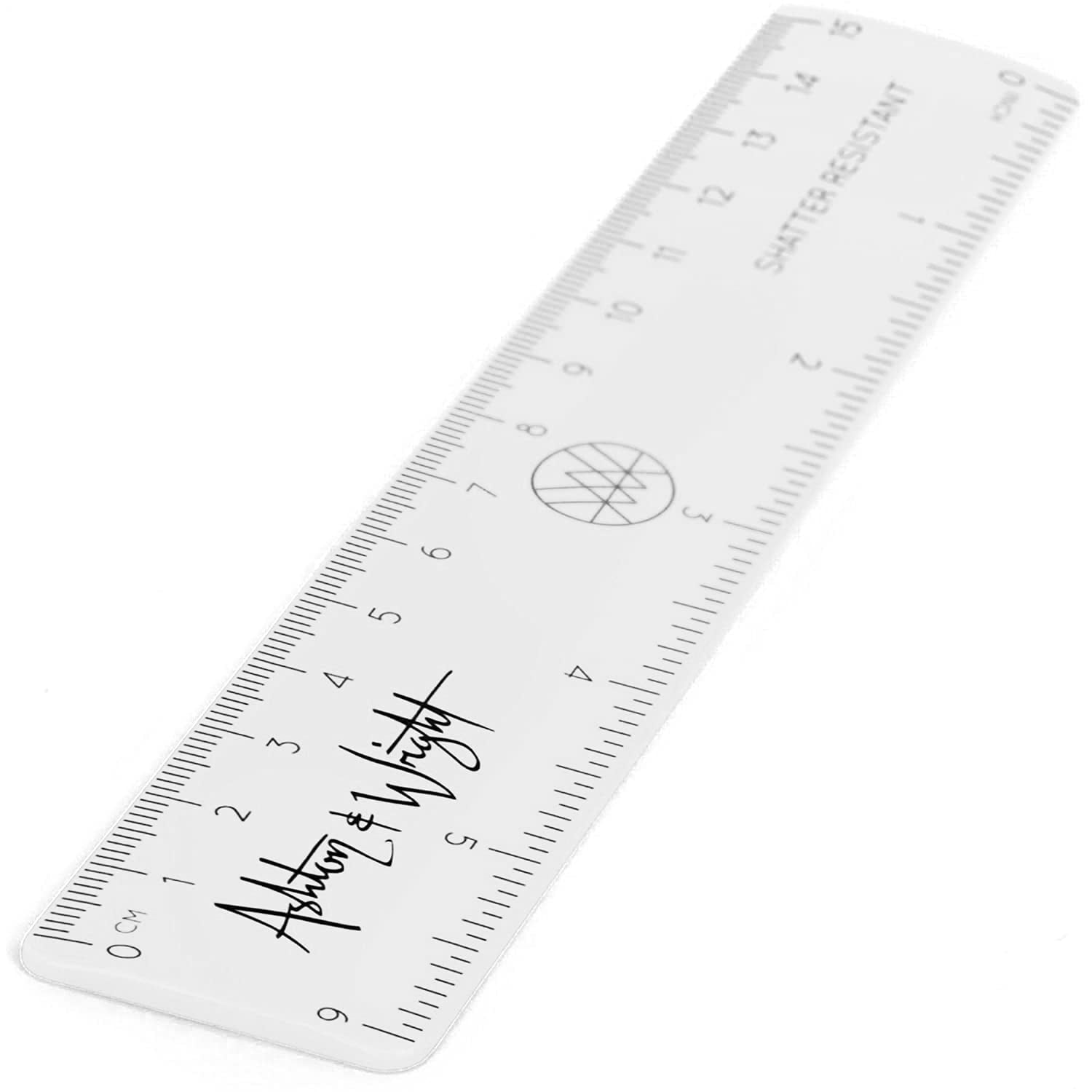 Transparent Shatter-Resistant Plastic Ruler, Standard/Metric, 6 Long, Clear  - mastersupplyonline