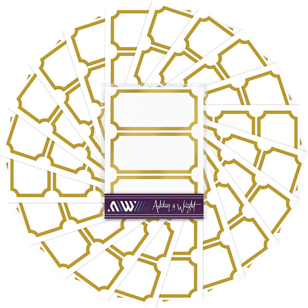 Gold Border Stickers - 75 x 35mm