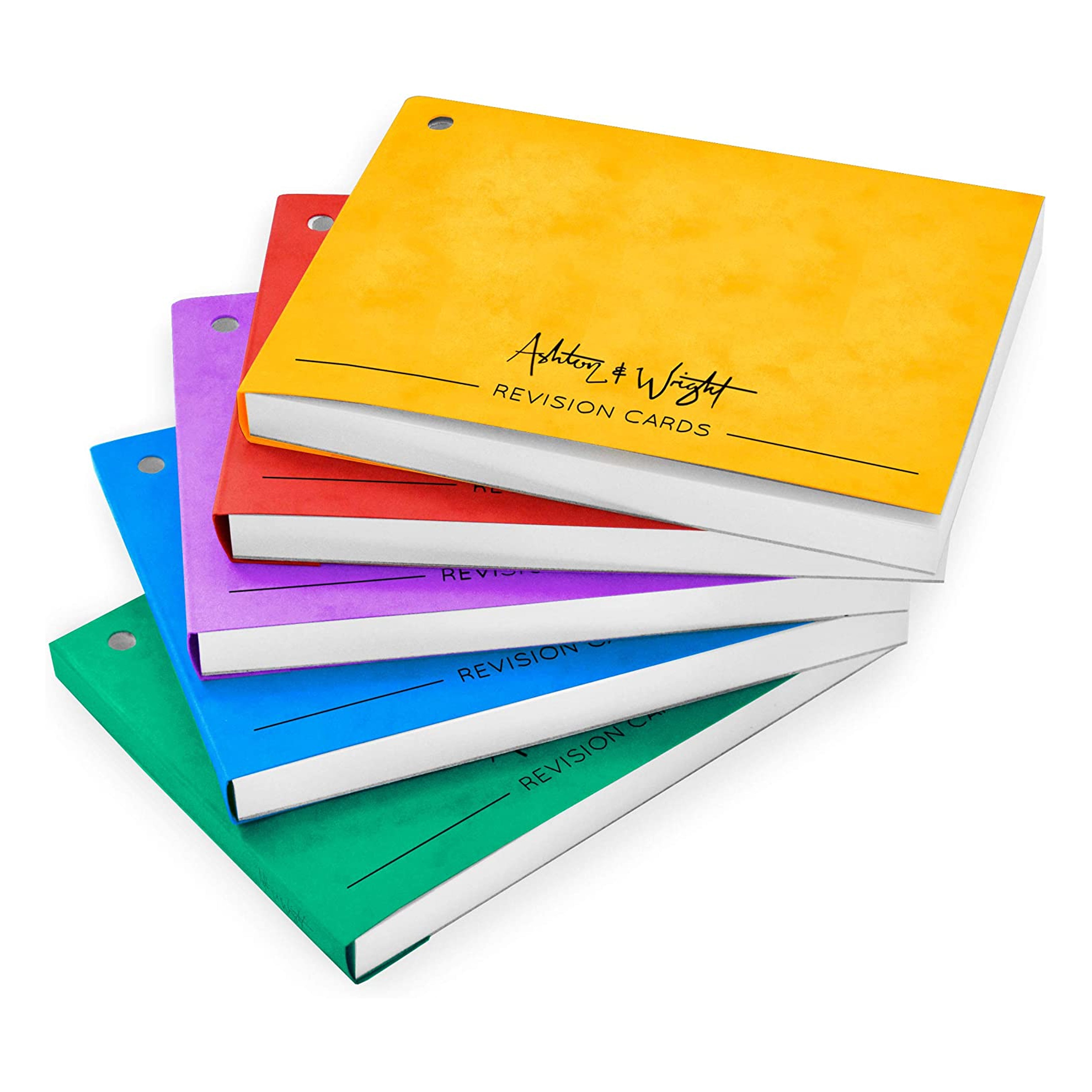 Revision Cards Books - 1 of Each Colour - Pack of 5
