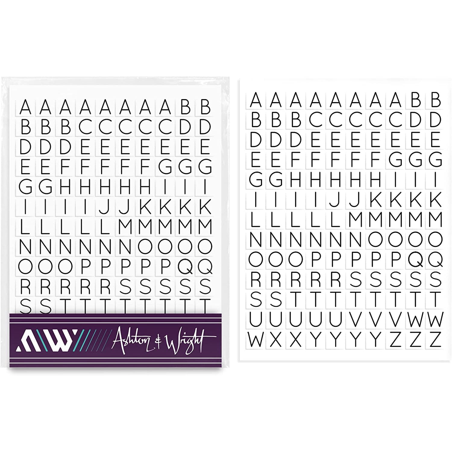 A-Z Alphabetical Letter Stickers - 8 x 8mm