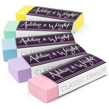 Classic Latex-Free Plastic Erasers - Pastel