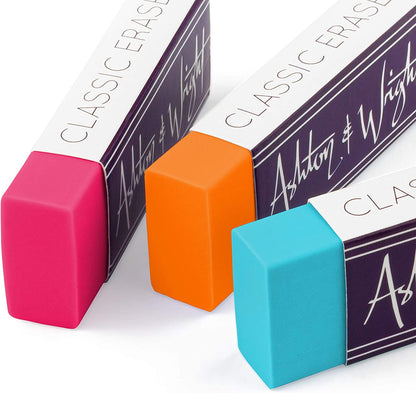 Classic Latex-Free Plastic Erasers - Neon