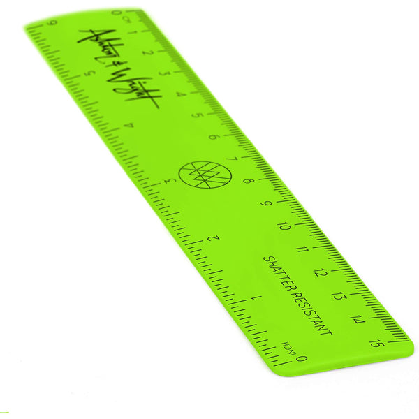 Shatter Resistant Tropical Neon Rulers - 6 Inch / 15cm
