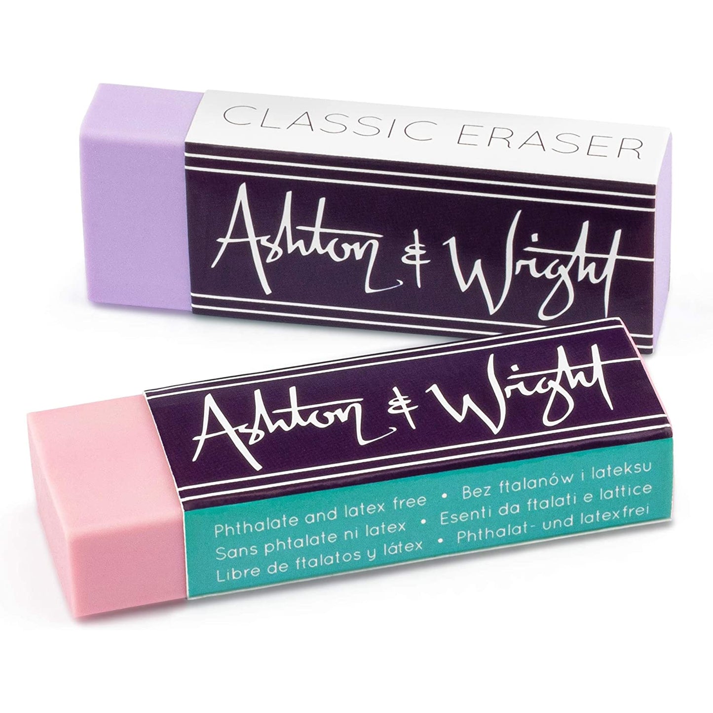 Classic Latex-Free Plastic Erasers - Pastel