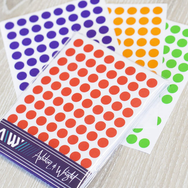 8mm Assorted Dot Stickers - Bright