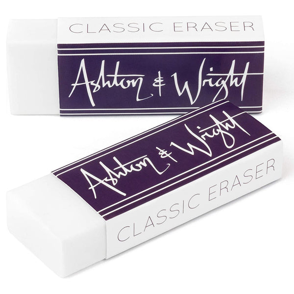 Classic Latex-Free Plastic Erasers - White